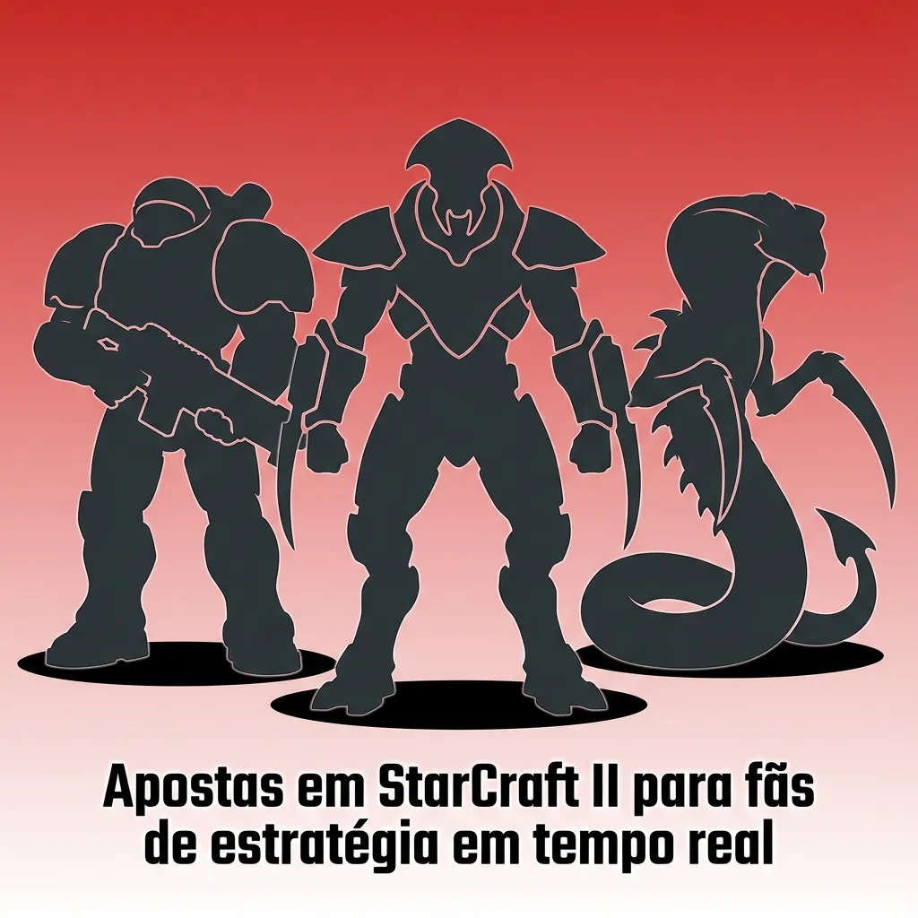 Tela de StarCraft II com exércitos em batalha e interface de apostas destacando odds e mercados de mapas