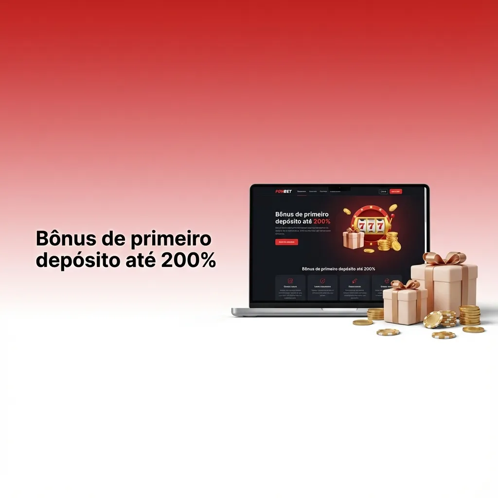 Banner promocional em português: bônus de primeiro depósito até 200% em reais para novos usuários do Brasil