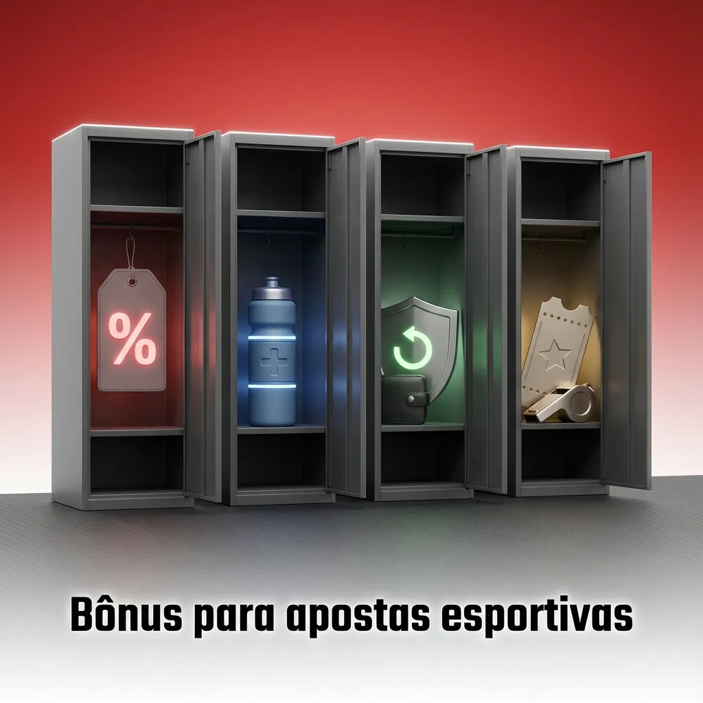Banner de bônus para apostas esportivas com destaque para futebol, basquete e ofertas de depósito, múltiplas e cashback