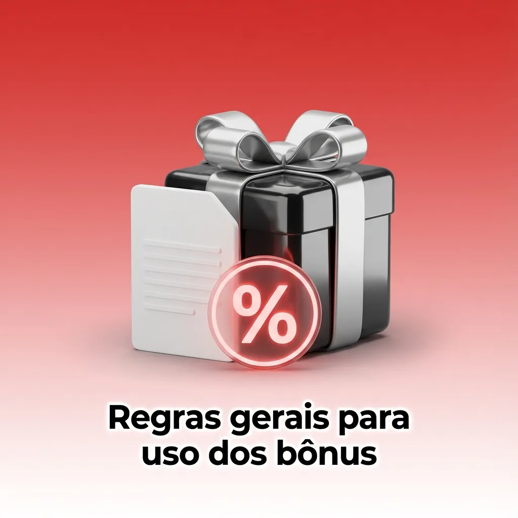 Tela explicando regras gerais para uso de bônus de apostas online, com lista de condições e requisitos de apostas.