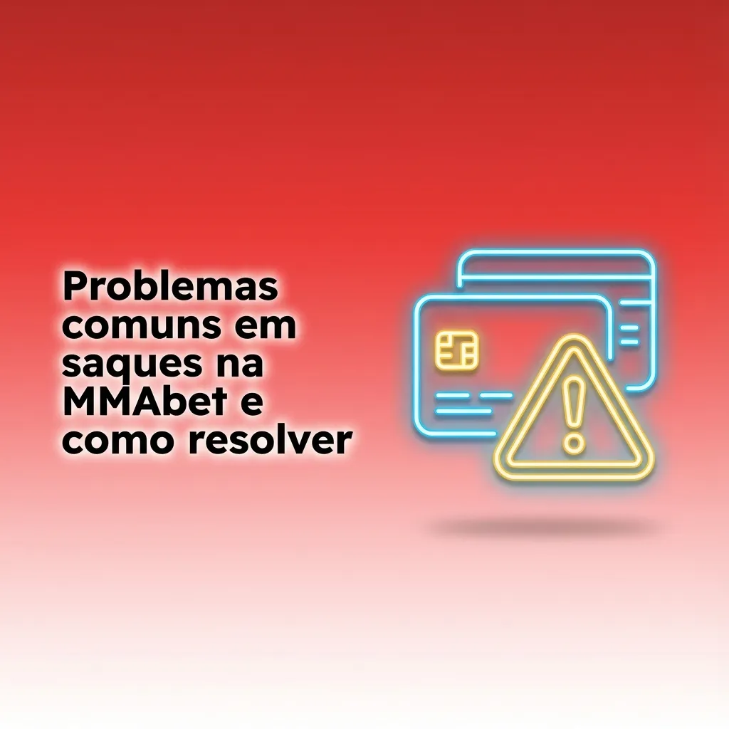 Ilustração de usuário enfrentando problemas em saques na MMAbet com ícones de alerta e etapas para resolução na tela