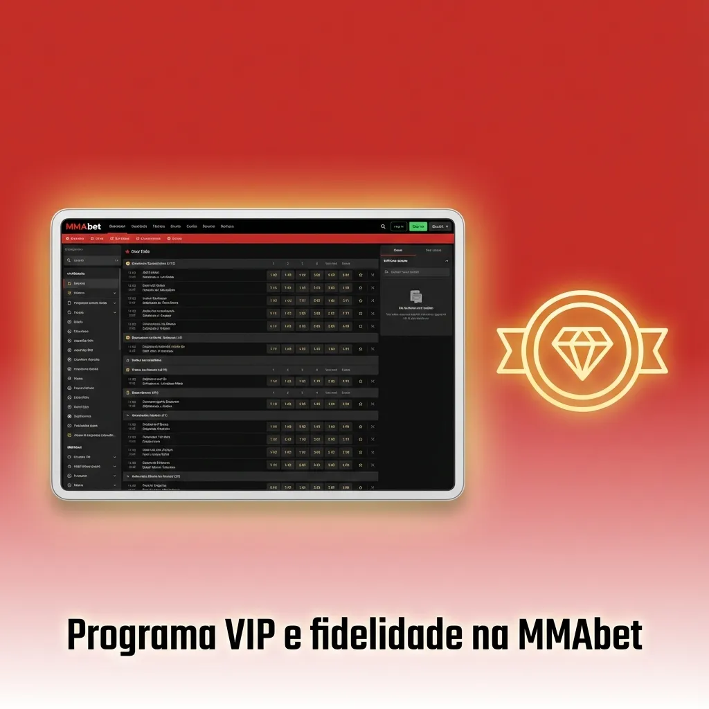 Banner do programa VIP e fidelidade MMAbet com níveis progressivos, cashback, saques maiores e atendimento prioritário